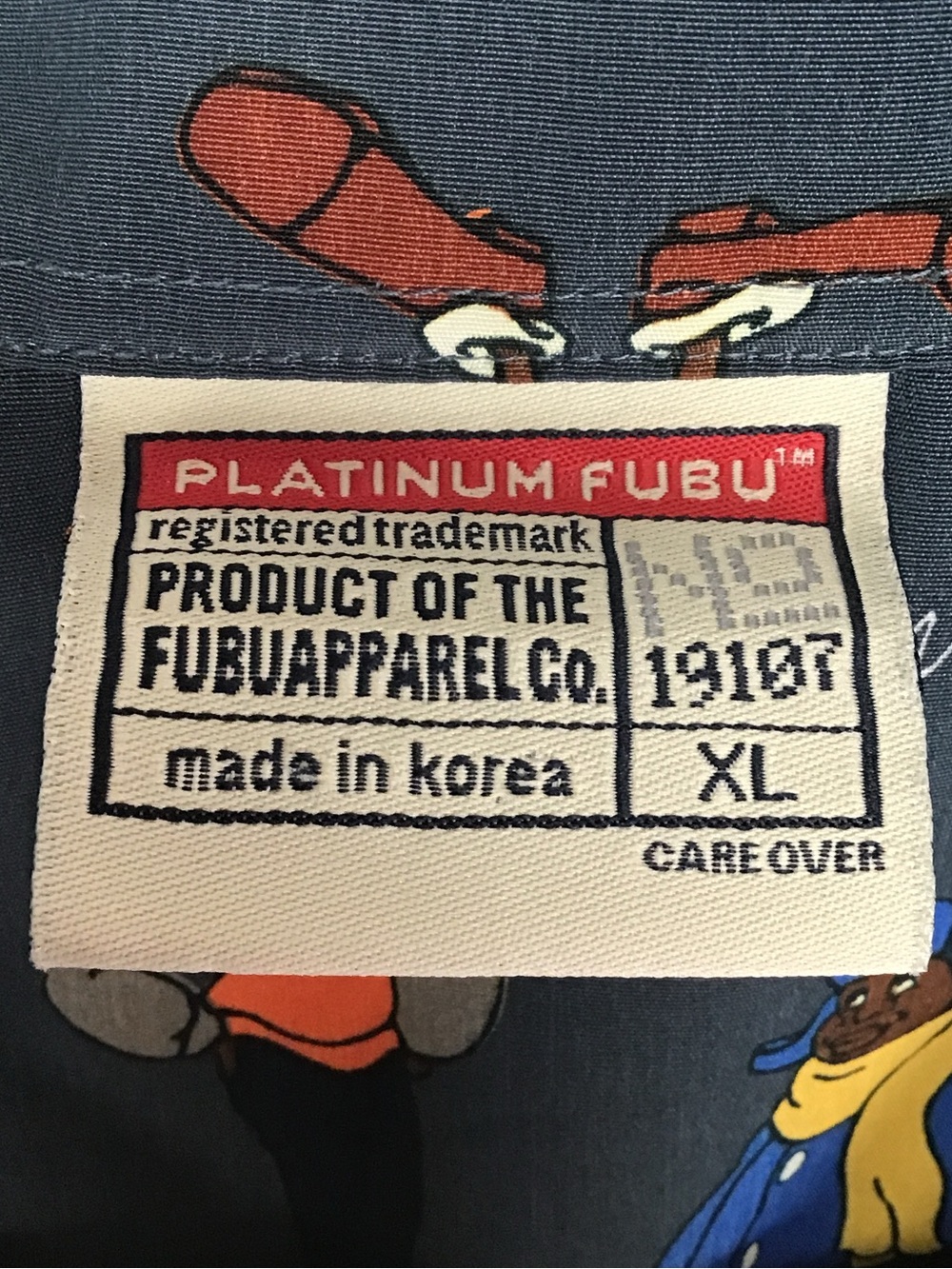 Vintage Platinum FUBU men’s Fat Albert short sleeve button up shirt XL - Picture 3 of 9